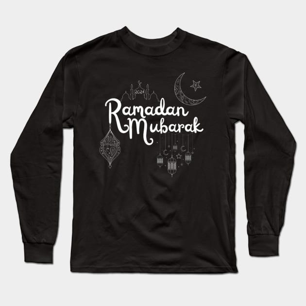 Ramadan Mubarak 2024 Long Sleeve T-Shirt by Alexander S.